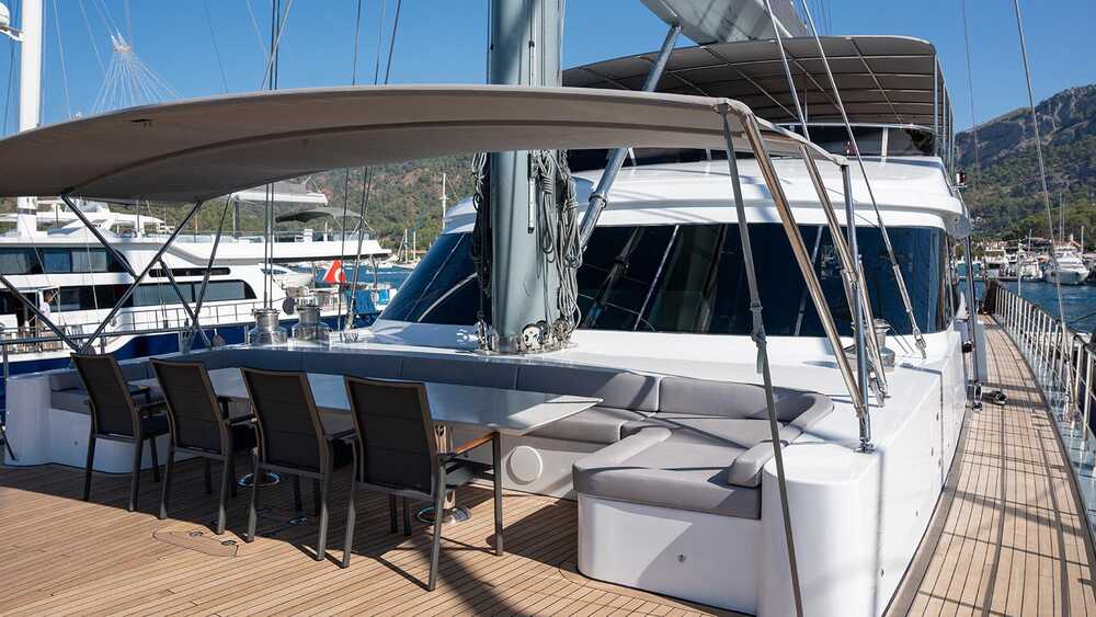 Dining area on deck
