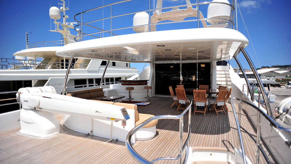 Lounge area on aft upper deck