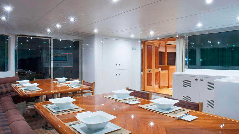 Dining area on the main deck
