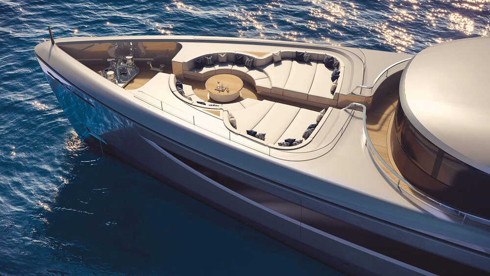 Lounge area on bow
