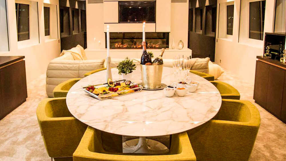 Dining area on the main deck