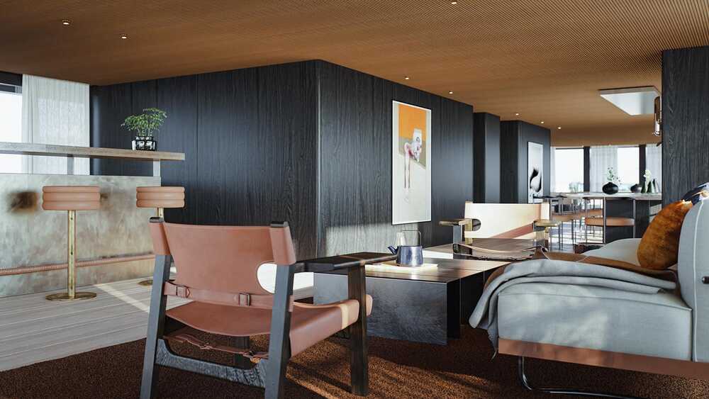 Upper deck salon