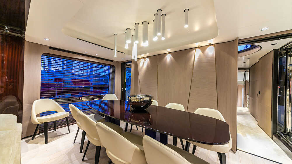 Dining area in salon