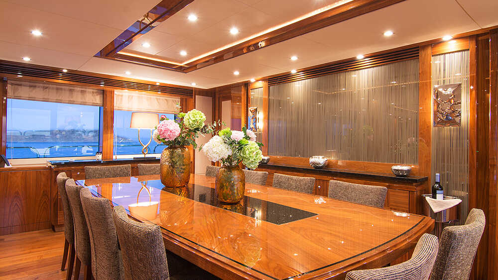 Dining area on the main deck