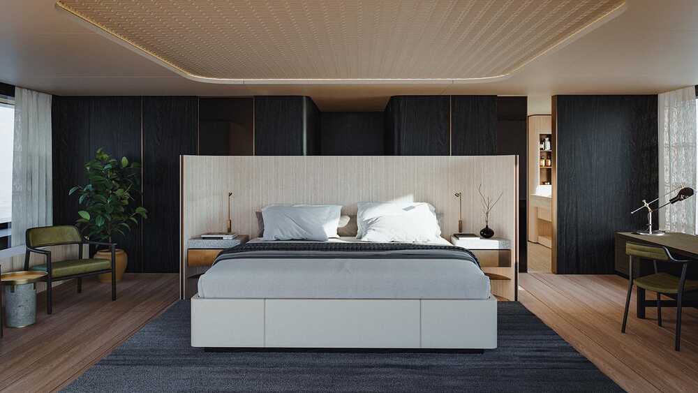 Master cabin on upper deck