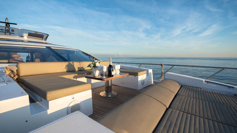 Seating area on bow