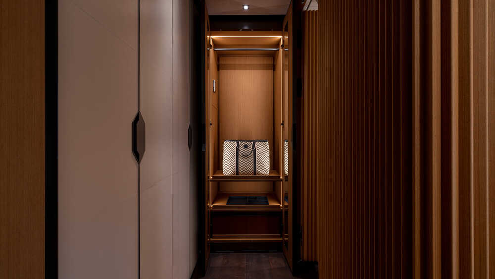 Wardrobe in guest cabin
