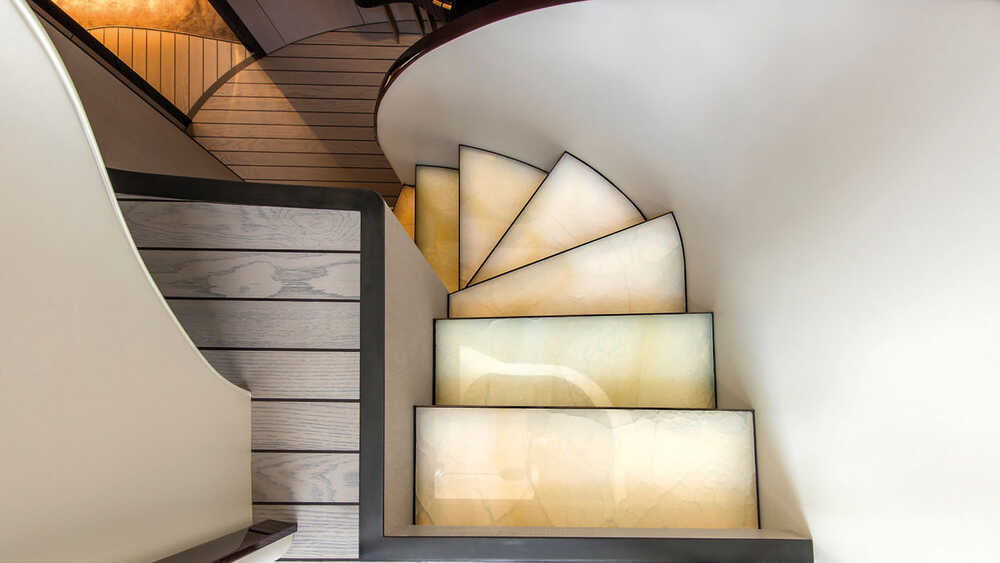 Stairs to helm station