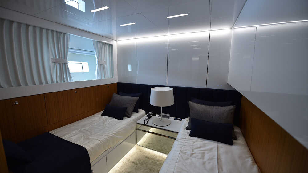 Guest cabin on starboard side