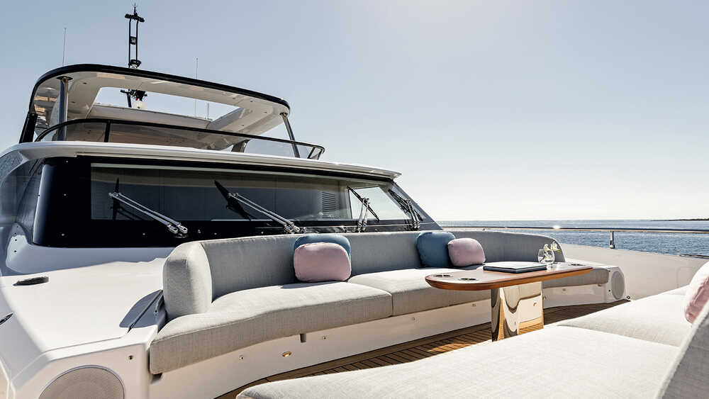 Lounge area on bow