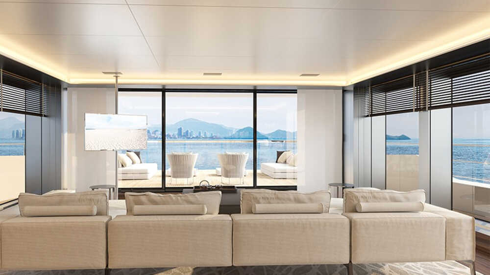 Salon on the upper deck