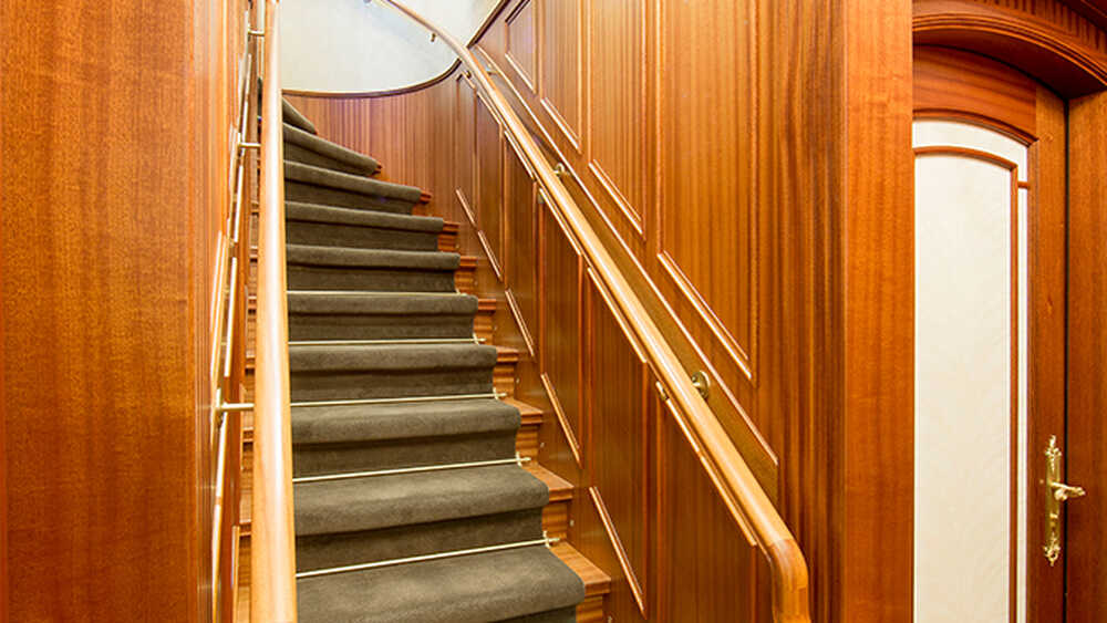 Stairs to lower deck