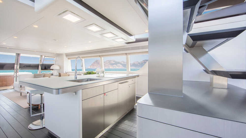 Galley in salon