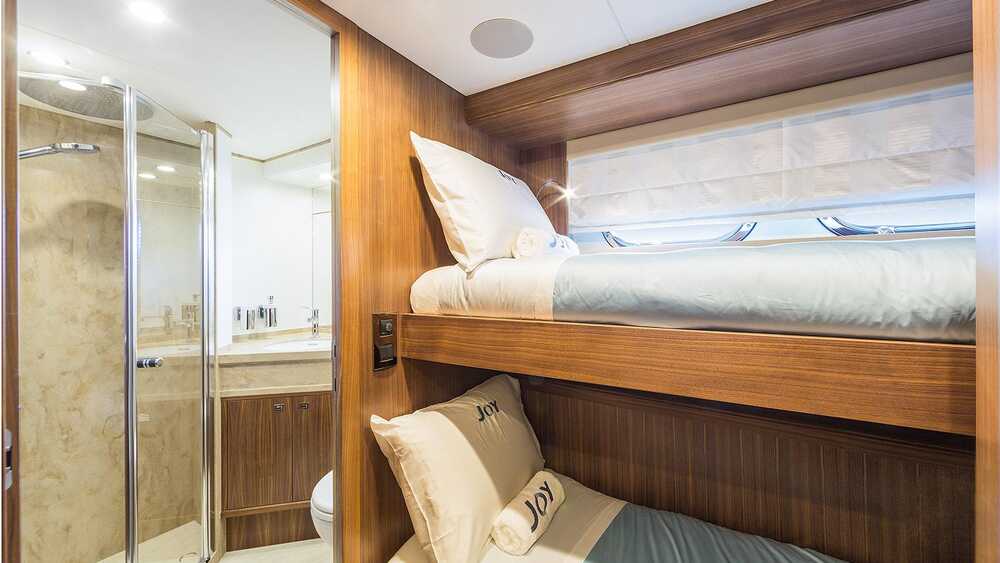 Guest cabin on port side