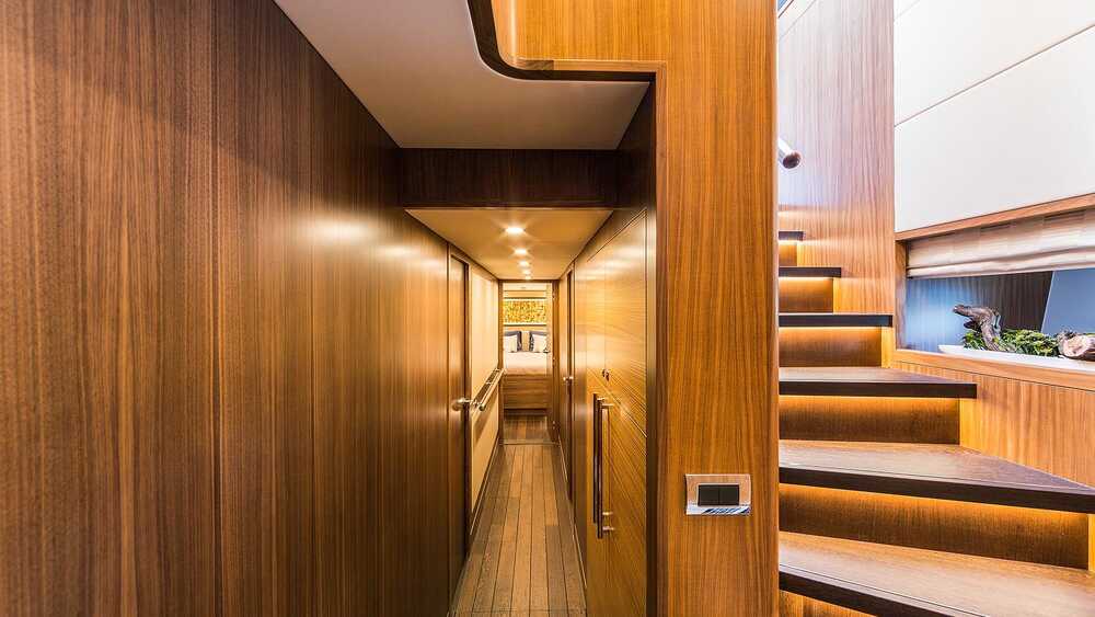Stairs to lower deck