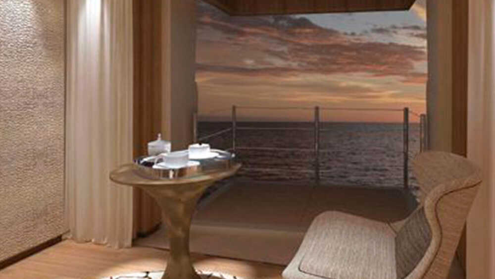 Balcony in the master cabin