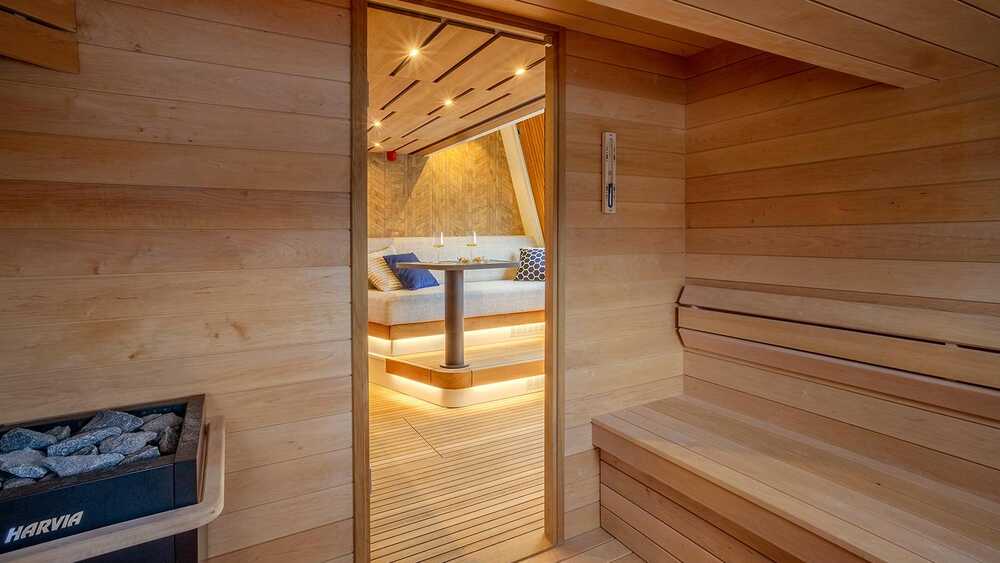 Sauna on aft lower deck