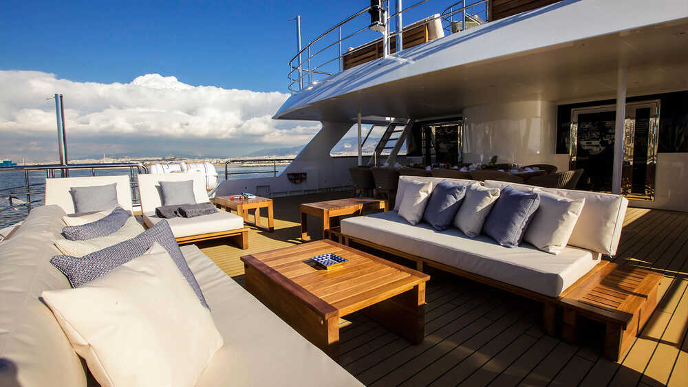 Seating area on upper deck