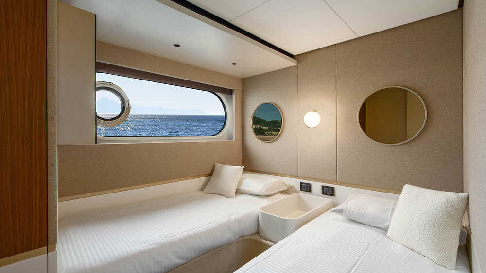 Guest cabin on starboard side