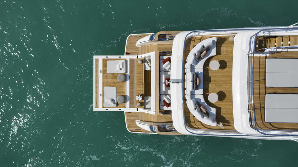 Beach club on the aft deck