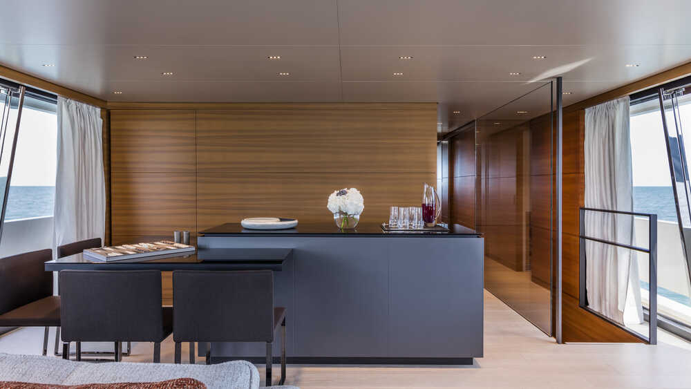 Bar in salon on the upper deck