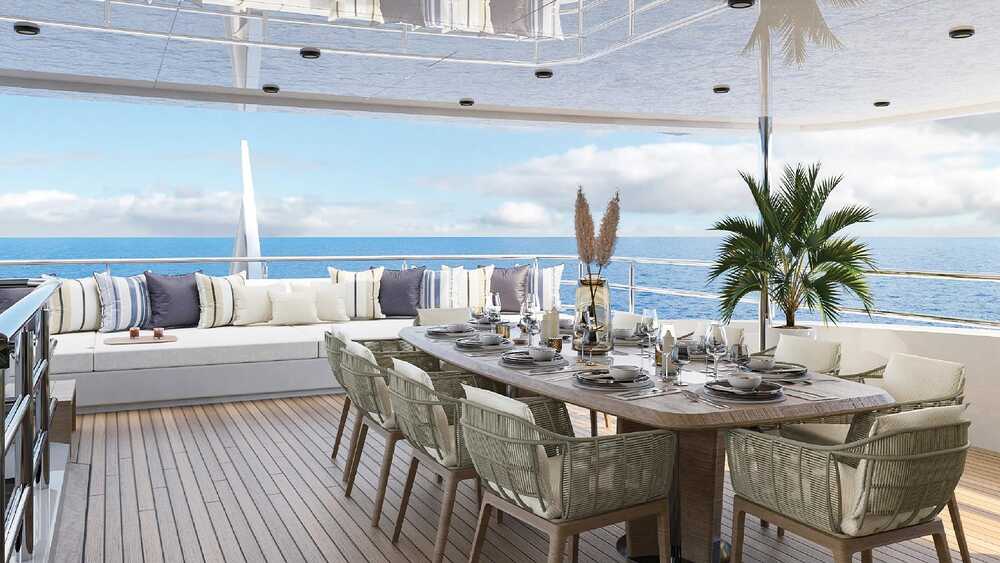 Dining area on taft upper deck