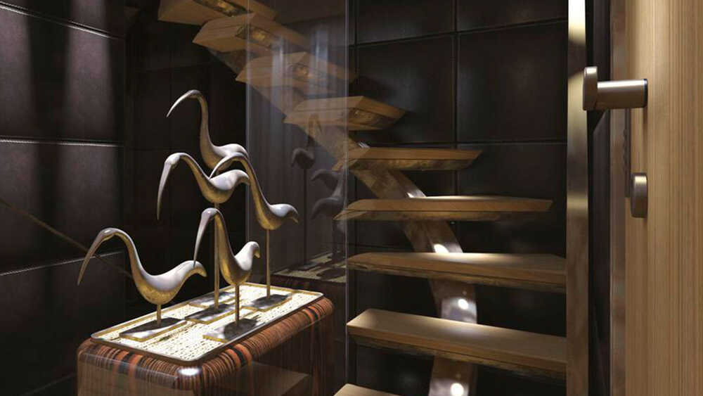 Lobby on the lower deck