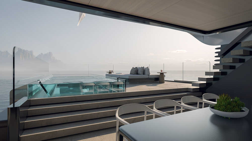 Pool on aft main deck