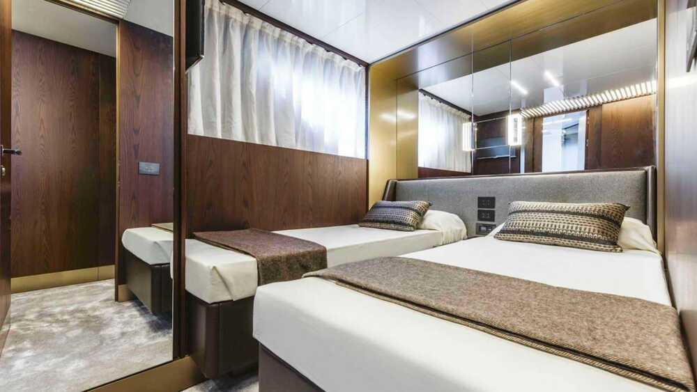 Guest cabin with twin beds