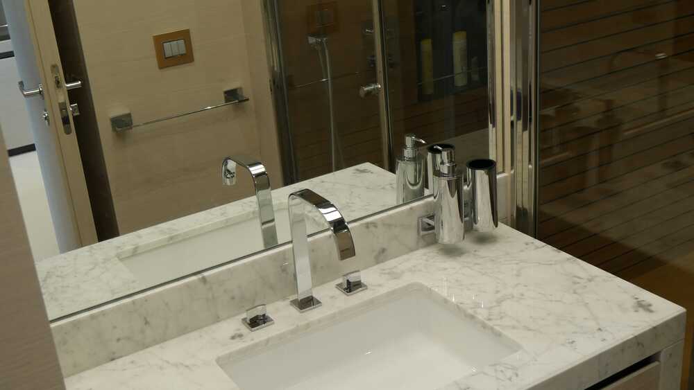 The master bathroom