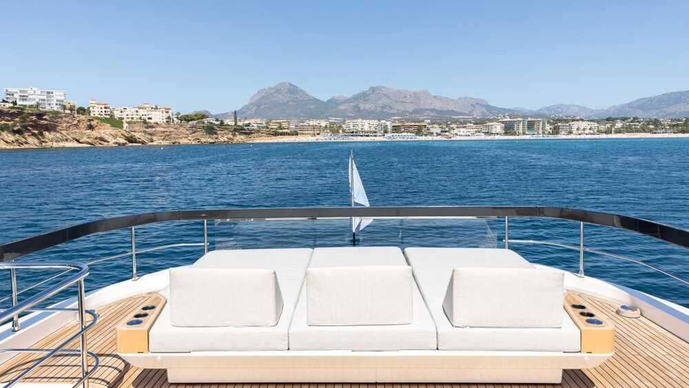 Flybridge lounge area