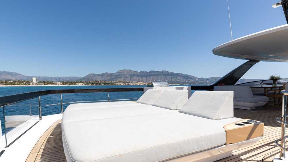 Flybridge lounge area