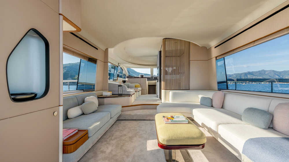 Salon with enclosed galley