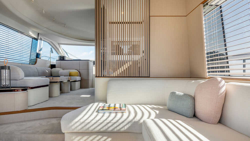 Salon with enclosed galley