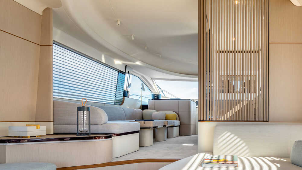 Salon with enclosed galley