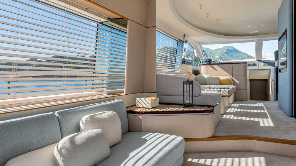 Salon with enclosed galley