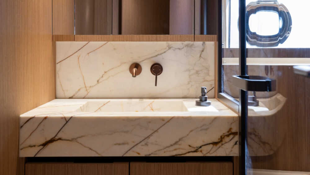 Bathroom at guest cabin