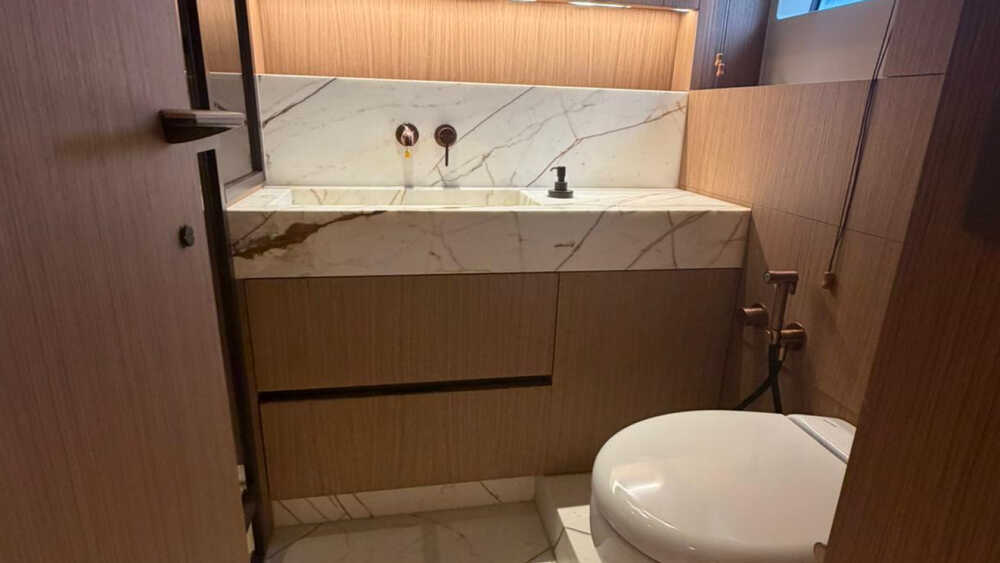 Bathroom at guest cabin