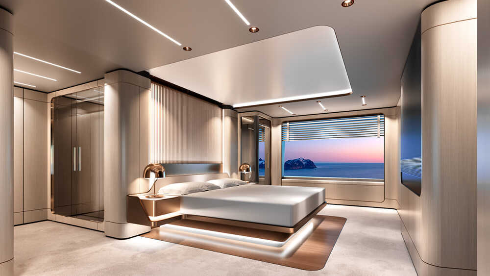 Owner's cabin on main deck