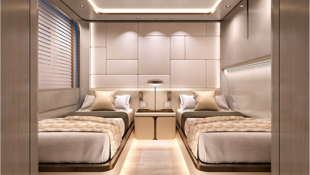 Guest cabin on lower deck