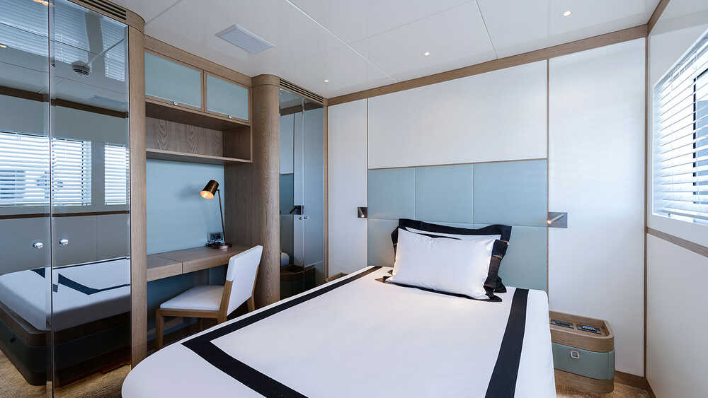 Captain's cabin on the upper deck