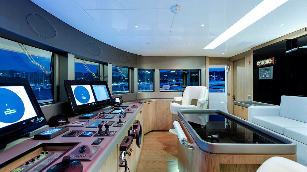 Wheelhouse on the upper deck