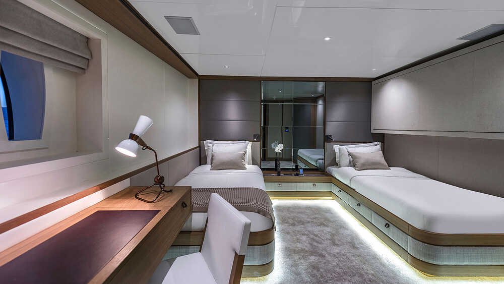 Guest cabin on the lower deck port side 