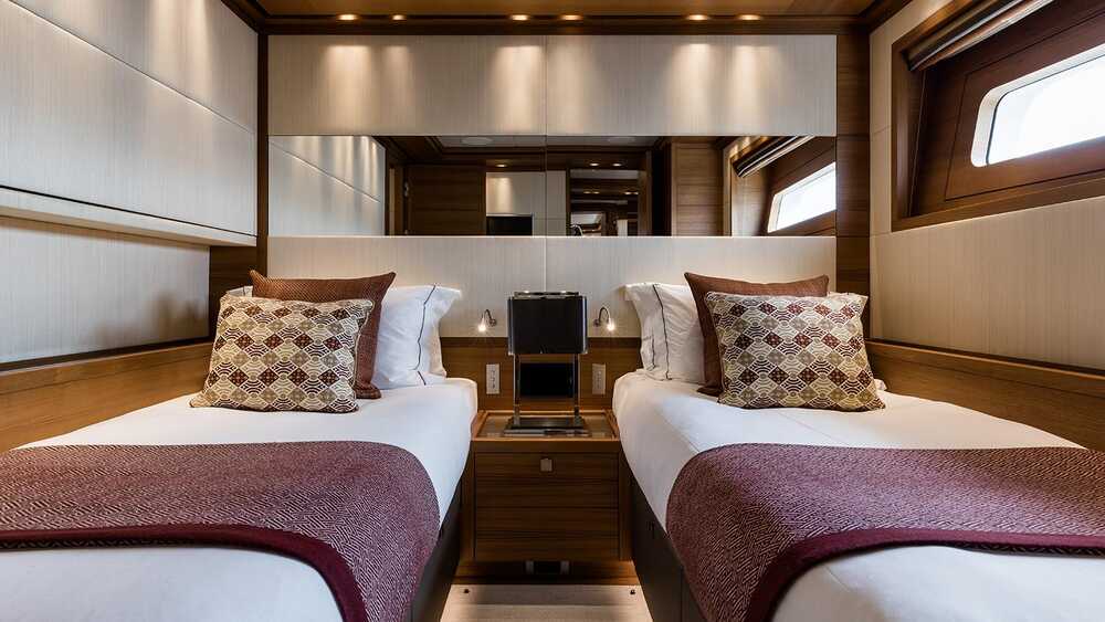 Guest cabin on starboard side lower deck