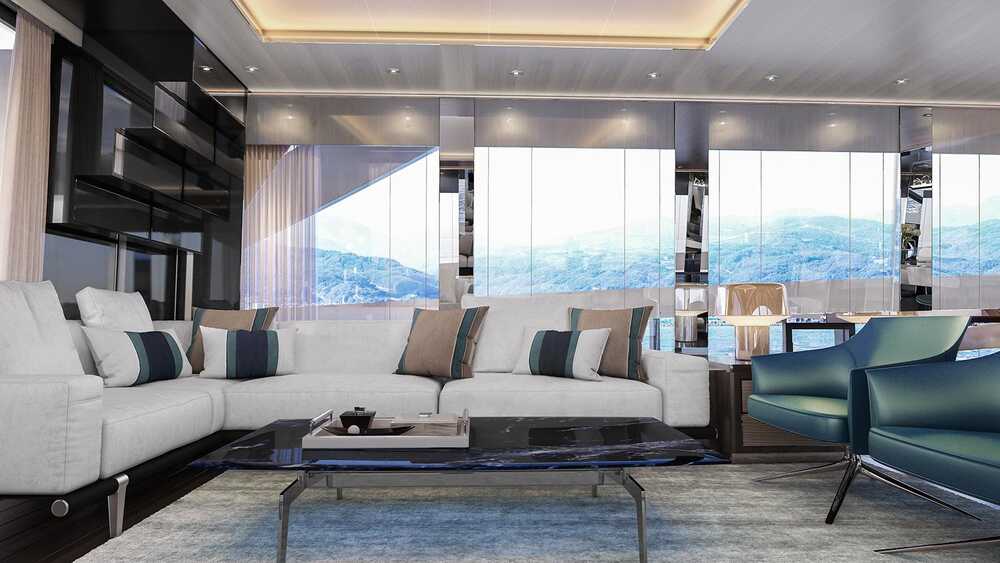 Salon with chrome details