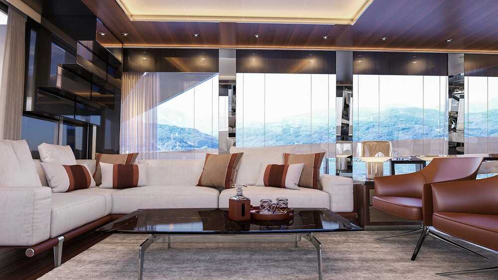 Salon with chrome details