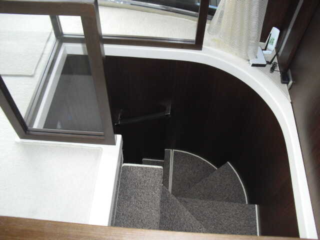 The stairs to the lower deck