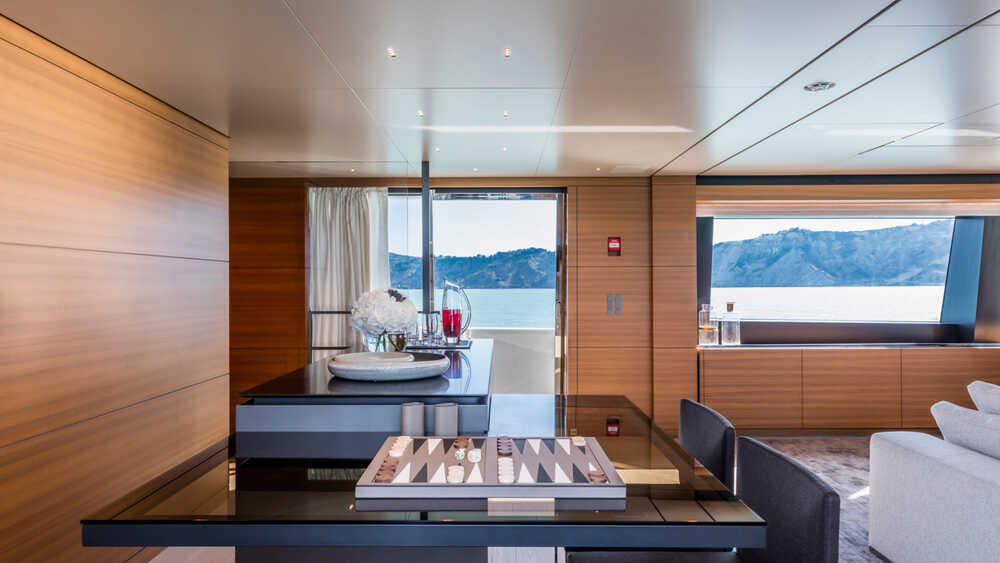 Bar in salon on the upper deck