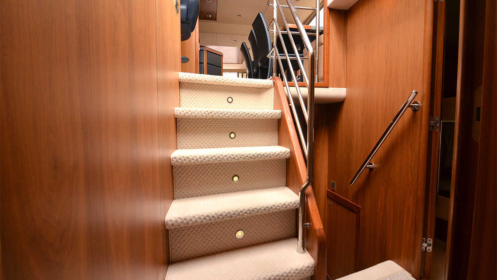 Stairs to the lower deck