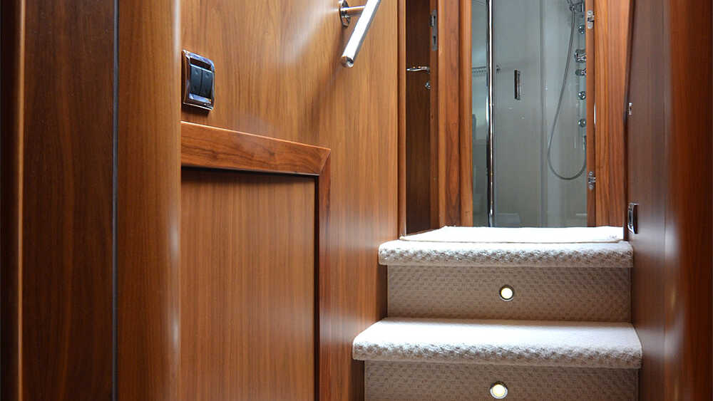 Stairs to master cabin